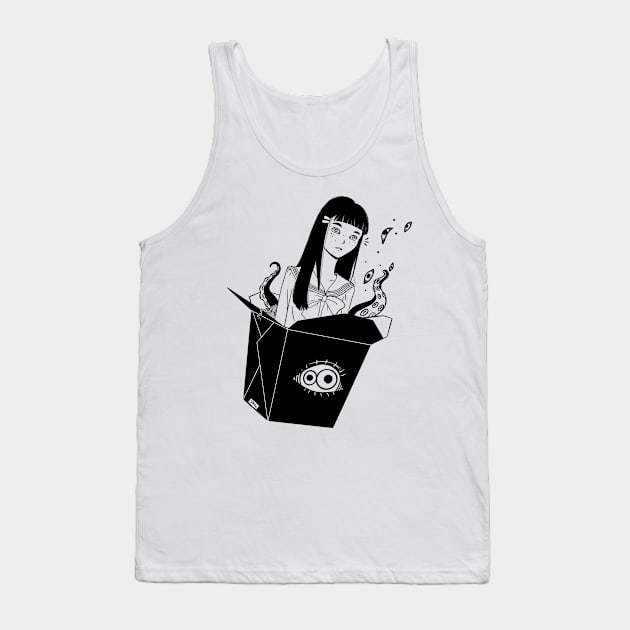 Anime School Girl Take Out With Tentacles Tank Top by cellsdividing